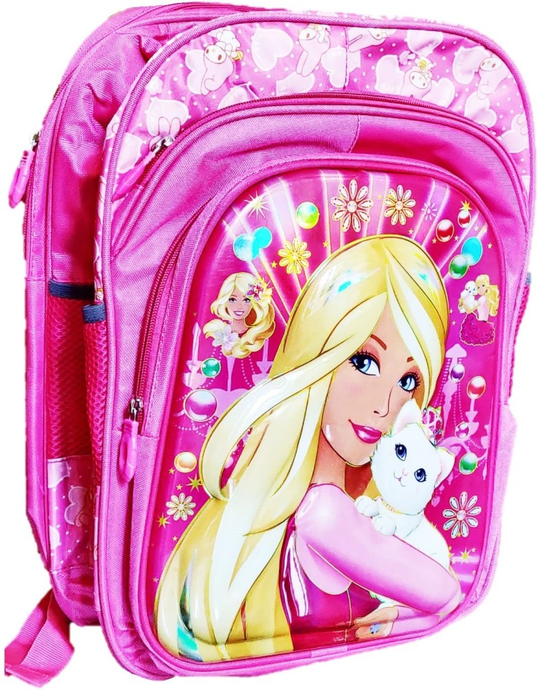 Unicorn 3D Barbie Cartoon Character Canvas and Polycarbonate School Bag for  Girls, Age Group 5 to 7 Years (Pink) : Amazon.in: Fashion