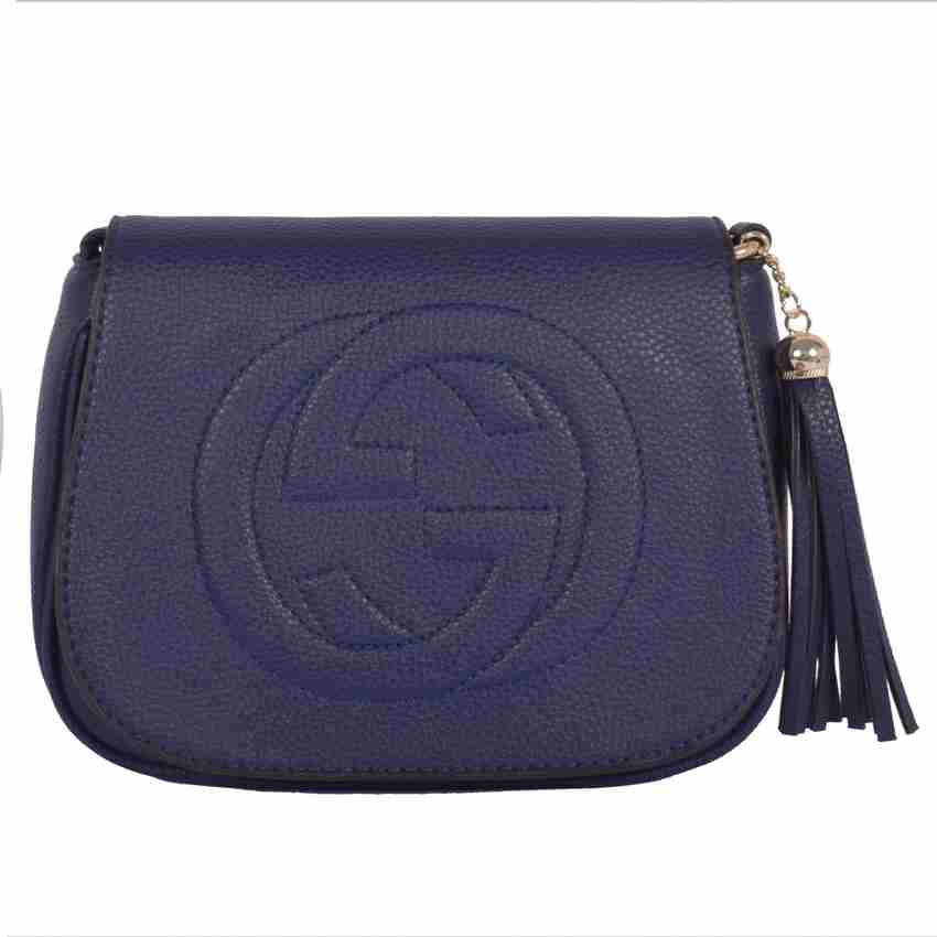GUCCI Blue Sling Bag Leather Crossbody Sling Bag For Women Blue Blue Price in India Flipkart