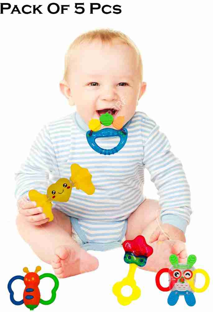 Toyify Pack Of 5 Infant Rattles Teethers Toy Set For Small