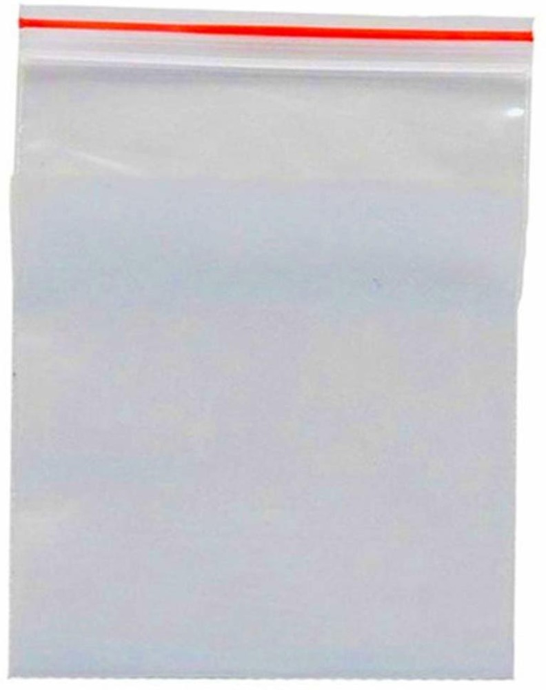 Zip Lock Pouch Bags (5 inch x 7 inch, 100 Pieces, Transparent)