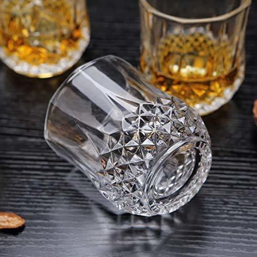 Bandesun Thick Glassware Drinking Glass set of 6 Diamond Kitchen