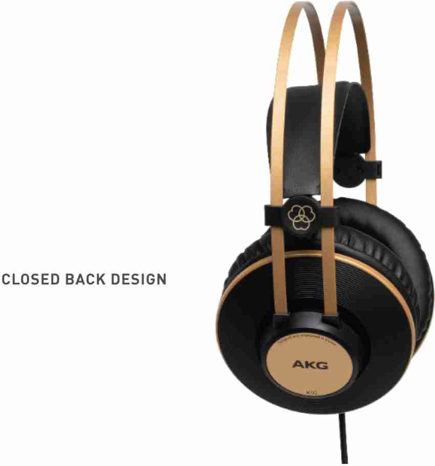 Genuine AKG K92 Over-Ear Closed-Back Monitor Studio Stereo Headphones  Black/Gold 885038038795