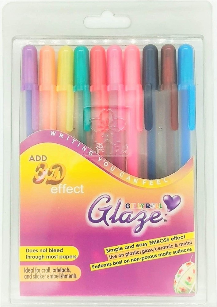 Sakura Gelly Roll 3-D Glaze Pen, Blue - Box of 12