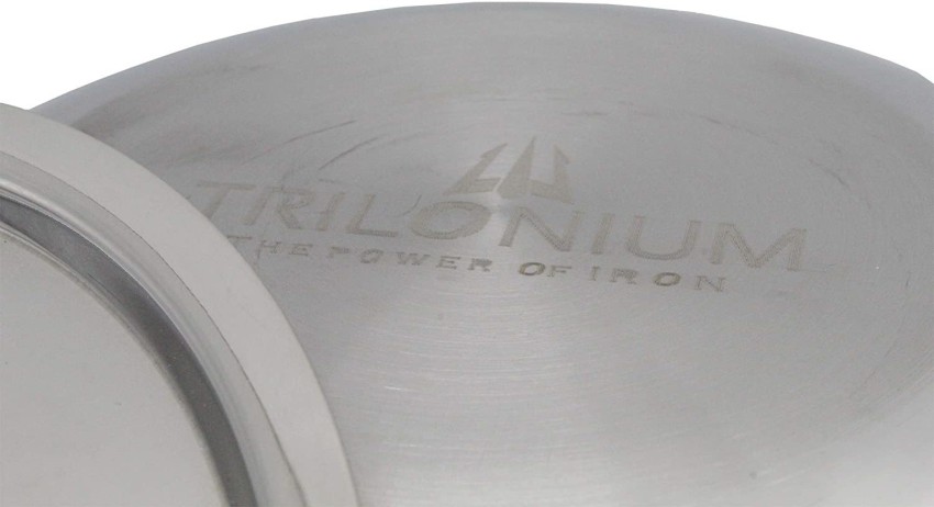 Trilonium Triply Stainless Steel Extra Deep Kadhai With Lid