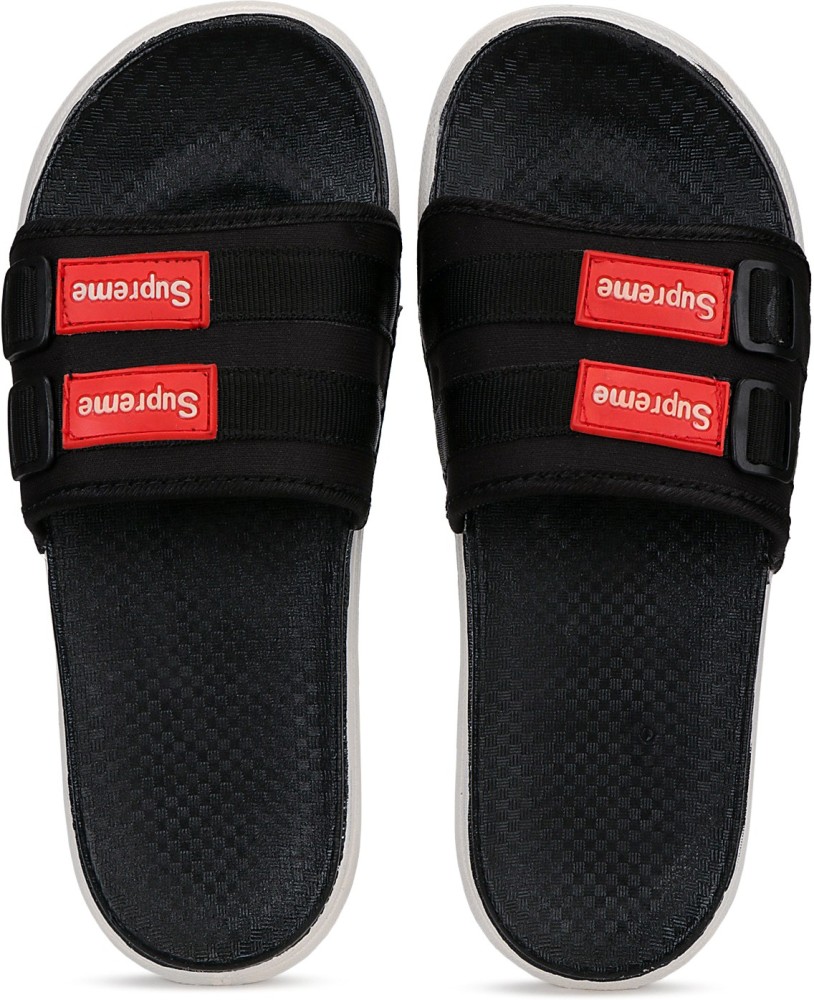 superme Men's Slippers-Black Slippers - Buy superme Men's Slippers-Black  Slippers Online at Best Price - Shop Online for Footwears in India