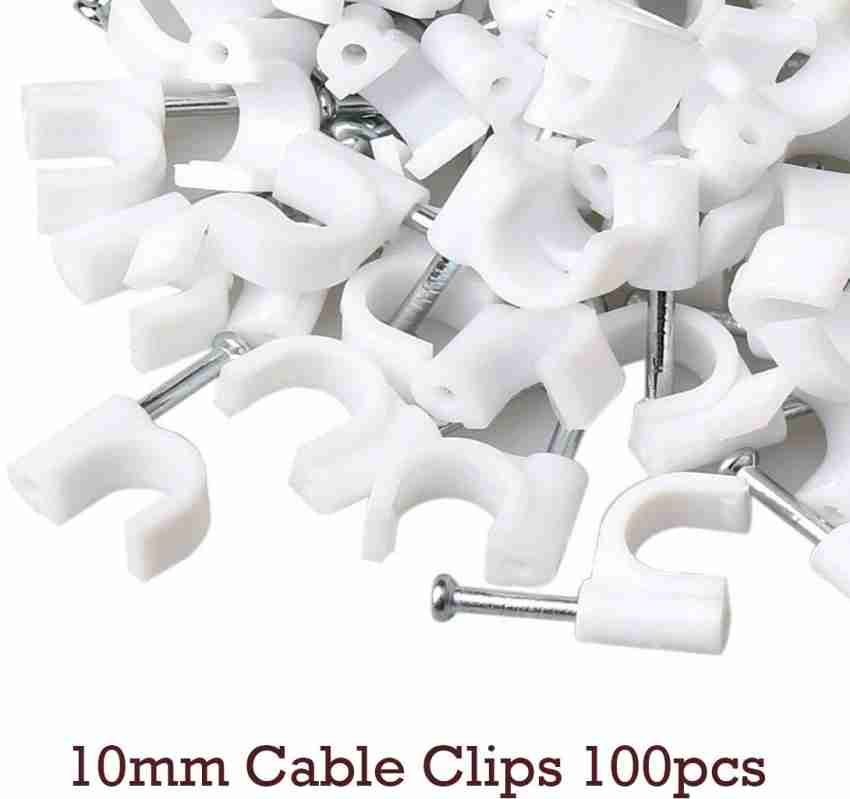 HI-PLASST 10mm (100pcs) Wire Fastener,Circle Cable Clips with Metal Nails  Plastic Hook & Loop Cable Tie Price in India - Buy HI-PLASST 10mm (100pcs)  Wire Fastener,Circle Cable Clips with Metal Nails Plastic