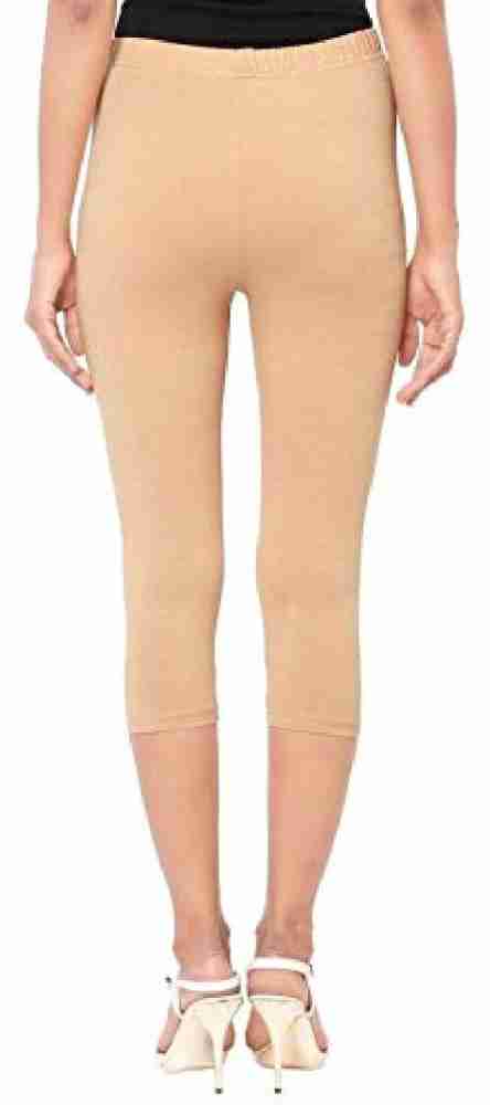  Eha Women Calf Length Cropped Leggings Cotton Lycra Fabric Slim  Fit