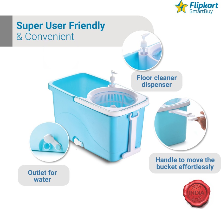 Flipkart SmartBuy Bucket Spin Mop Floor Cleaning and Mopping