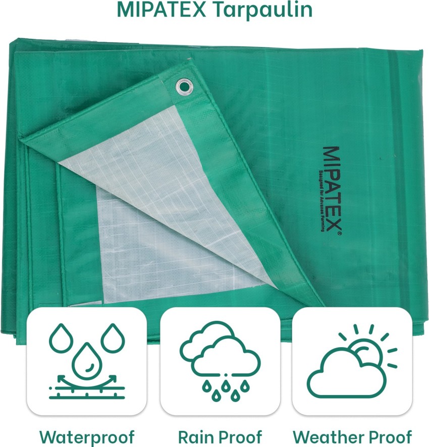 Mipatex Tarpaulin Sheet Waterproof Heavy Duty 15ft x 15ft, 150 GSM Plastic  Cover Tent - For Multipurpose Plastic Cover for Truck, Roof, Rain, Outdoor  or Sun, Poly Tarp with Aluminium Eyelets every