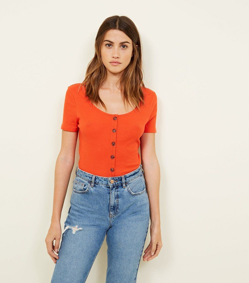 SIGHTBOMB Casual Half Sleeve Solid Women Orange Top Buy SIGHTBOMB Casual Half Sleeve Solid Women Orange Top Online at Best Prices in India Flipkart