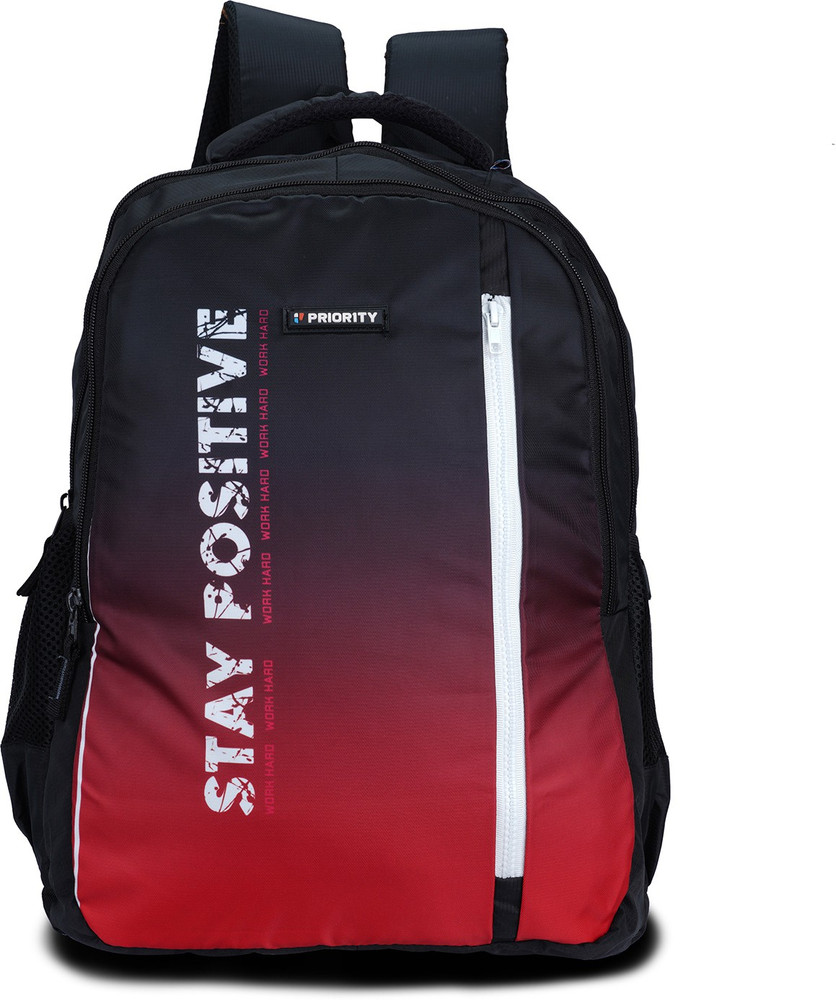 Priority Casual Bag Unisex 32 L Laptop Backpack Black Red Price in India Flipkart