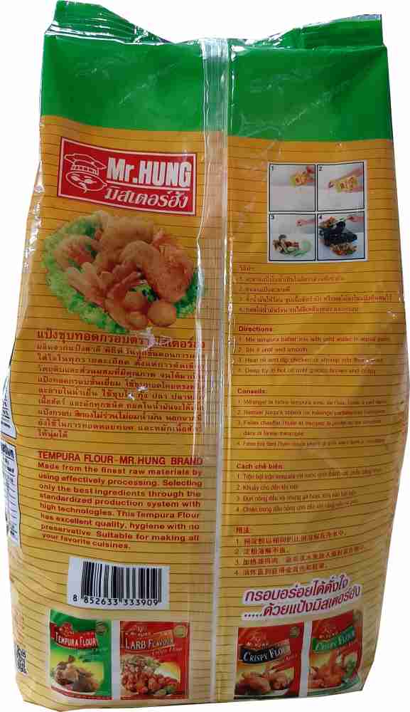 Mr. Hung Tempura Batter Mix, Japanese Cuisine, Includes ‎Wheat Flour,  Rice Flour, Corn Starch, Use with Pakora & Bhajia, Healthier, Tastier &  Protein-Rich