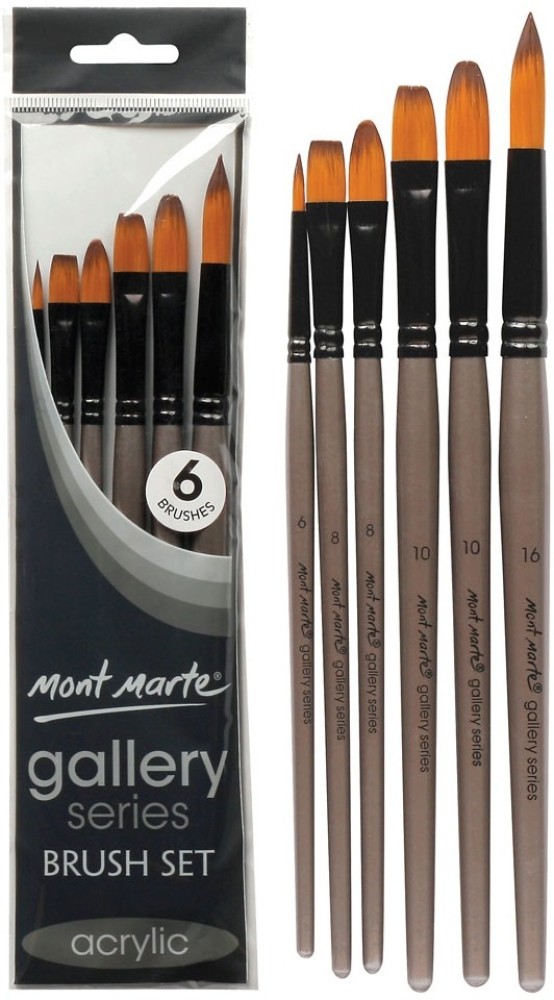 Gouache Paintbrush Set - Mont Marte Signature  Gouache paint set,  Paintbrush set, Oil paint brushes