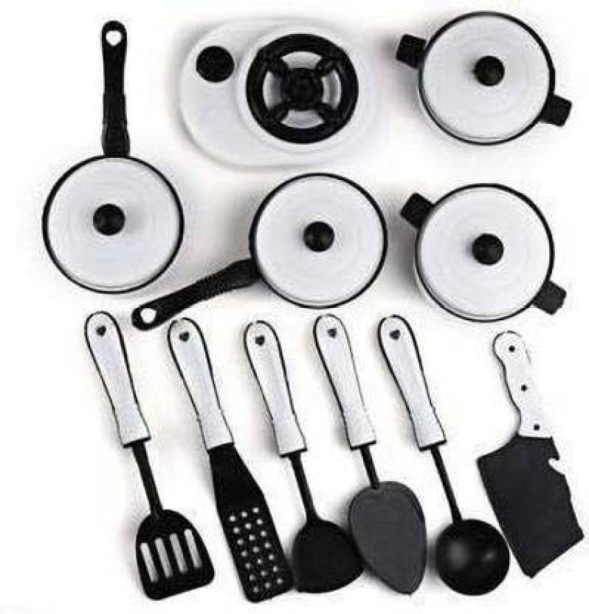 50 Pcs Mini Stainless Steel Utensils & Plastic Indian Kitchen, Toy Set for  Girls