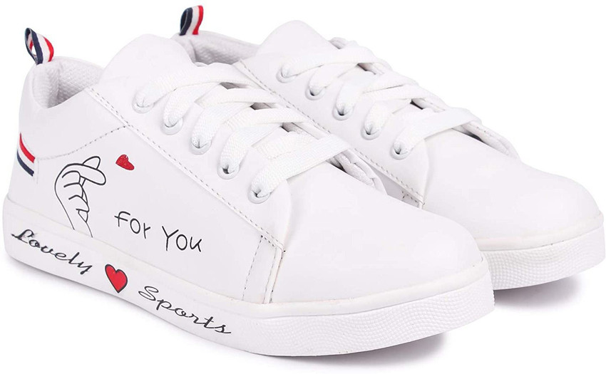 White shoes for shop girls in flipkart