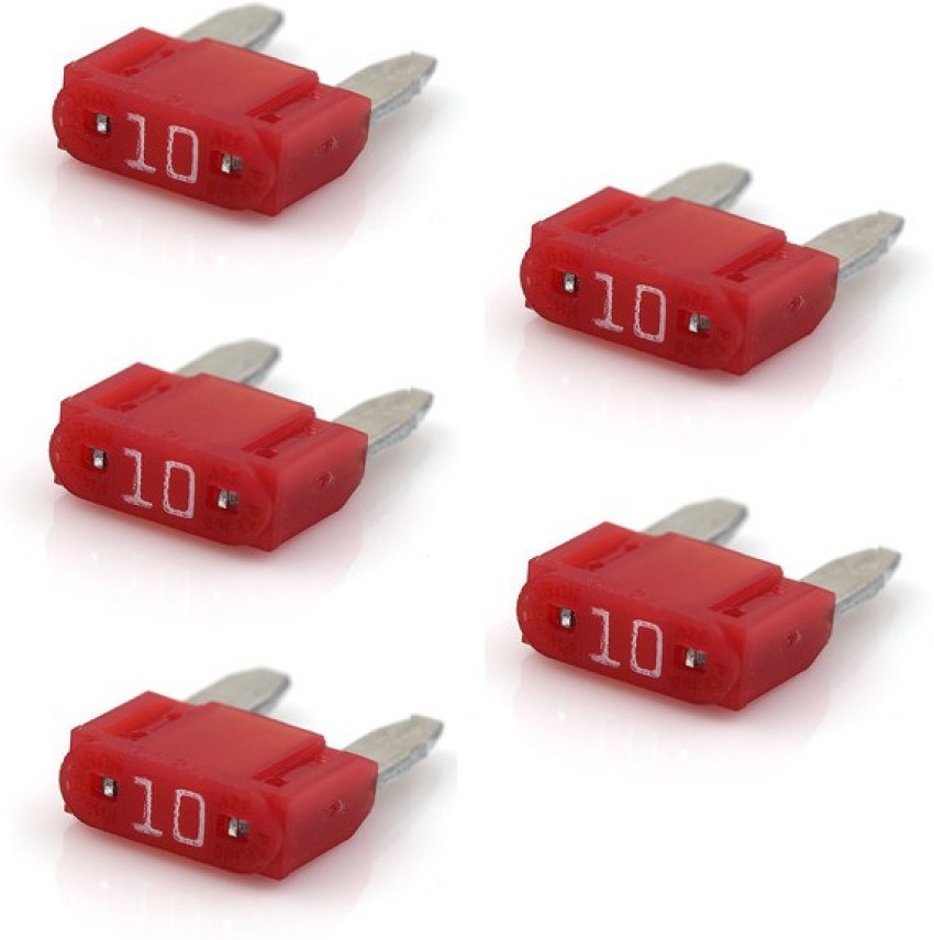 D-Auto MINI BLADE (ATM) FUSE-10 AMP Pack of 5 Vehicle Fuse Price