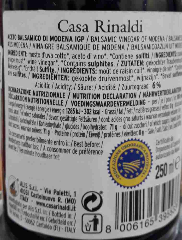 Colavita Vinaigre balsamique de Modène - 500 ml