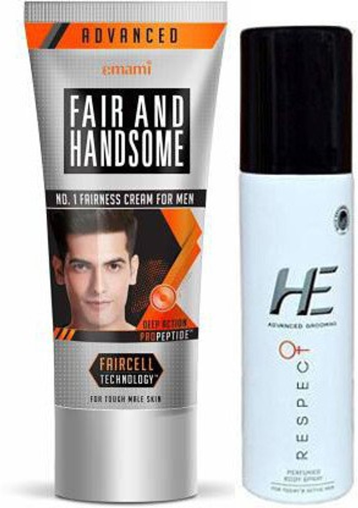 EMAMI i Fair Handsome No.1 Fairness Cream For Men 60g 60g Respect Perfume Body Spray For Men 40ml Price in India Buy EMAMI i Fair Handsome No.1