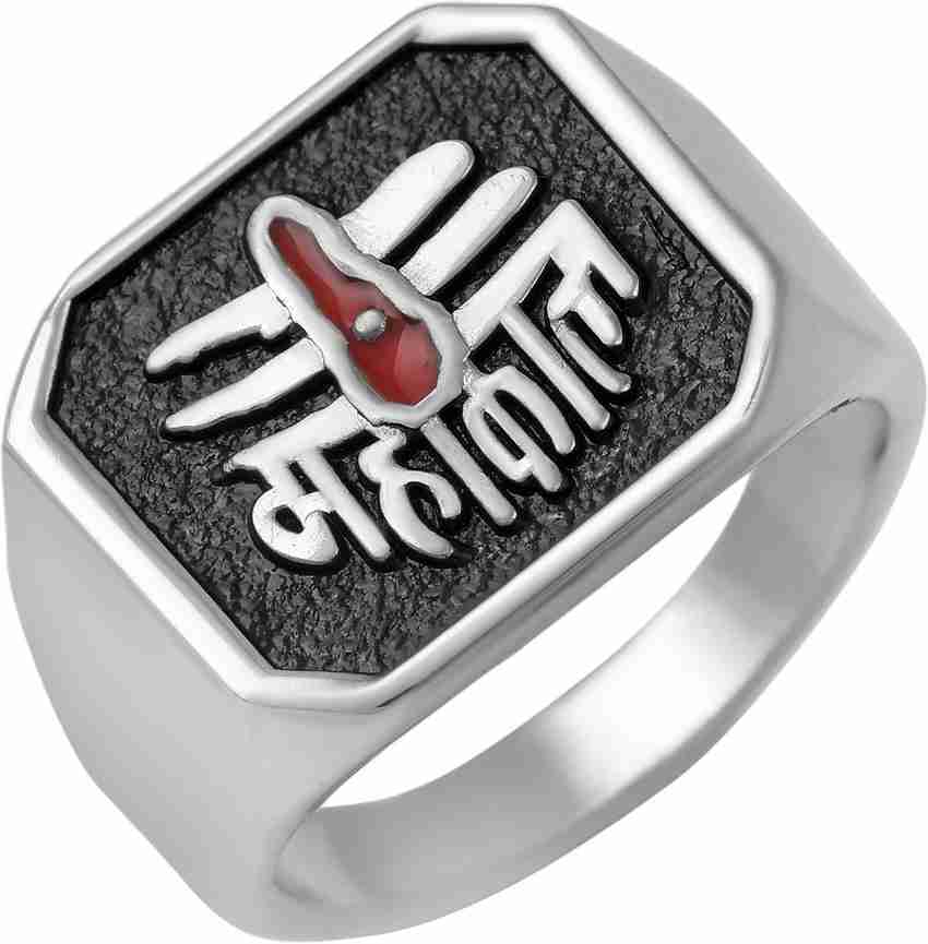 Lord shiva silver rings deals