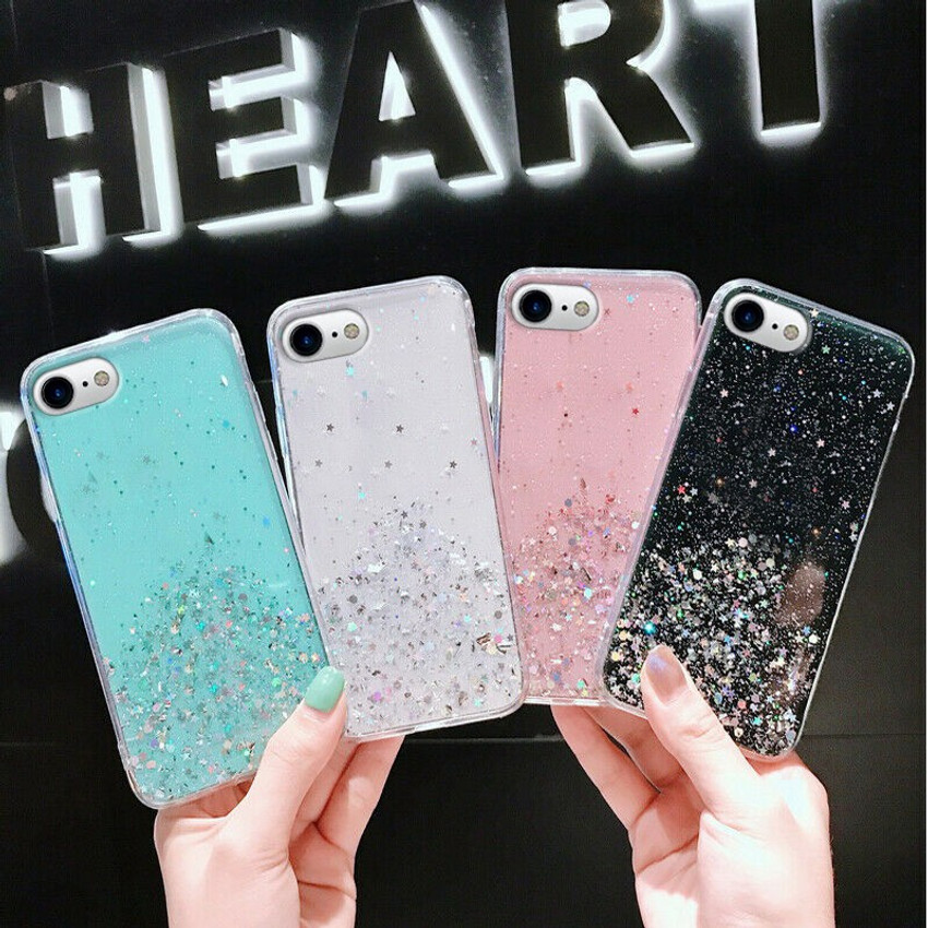 vonzee Back Cover for iPhone SE 2020 Luxury Fashion Glitter Shiny
