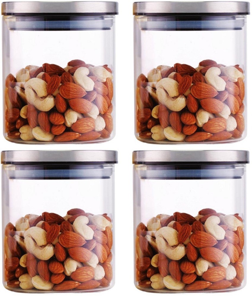 Buy Borosil Classic Glass Jar, Air-Tight Storage Container For Kitchen, Glass  Jar For Storing Spices, Snacks, Grains, Dals, Set of 3 (300 ml, 600 ml, 900  ml), Clear Online at Best Prices