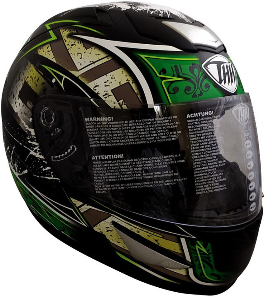 THH HELMETS TS 41 Storm Full Face Single Shield Helmet Black