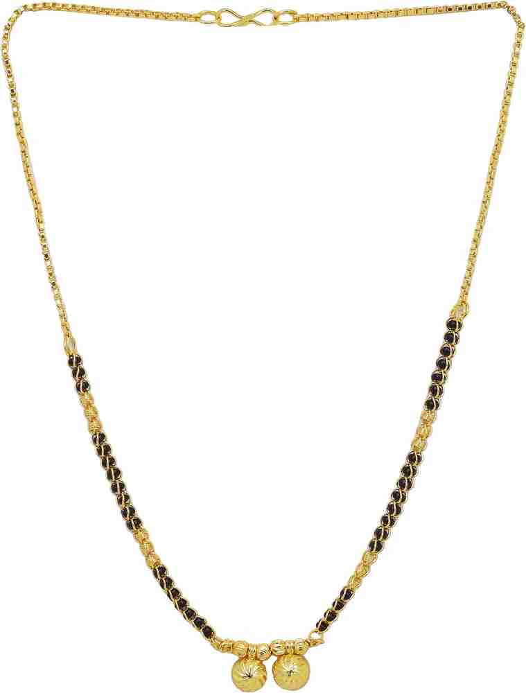 brado jewellery Traditional Temple Forming One Gram Gold Stylish Meenakari Maharashtrian Stylish Wati Mangal sutra Tanmaniya nallapusalu Black Mangalsutra For Women Latest Design chain golden Brass Ma...