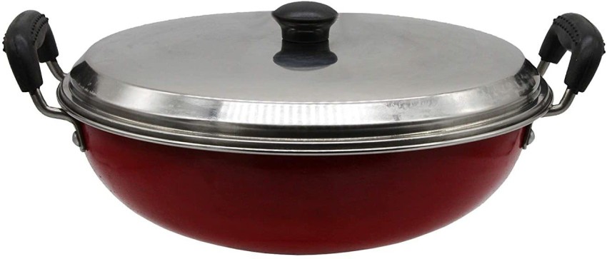 Trilonium Triple Seasoned Cast Iron Kadai 26 cm, Sleek, Weighs 2.4