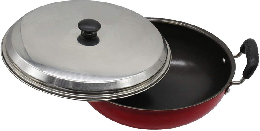 Trilonium Triple Seasoned Cast Iron Kadai 26 cm, Sleek, Weighs 2.4