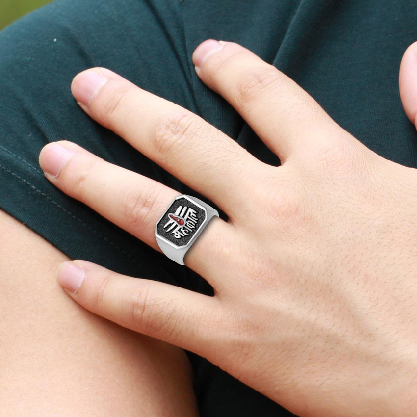 Shiva hot sale silver ring