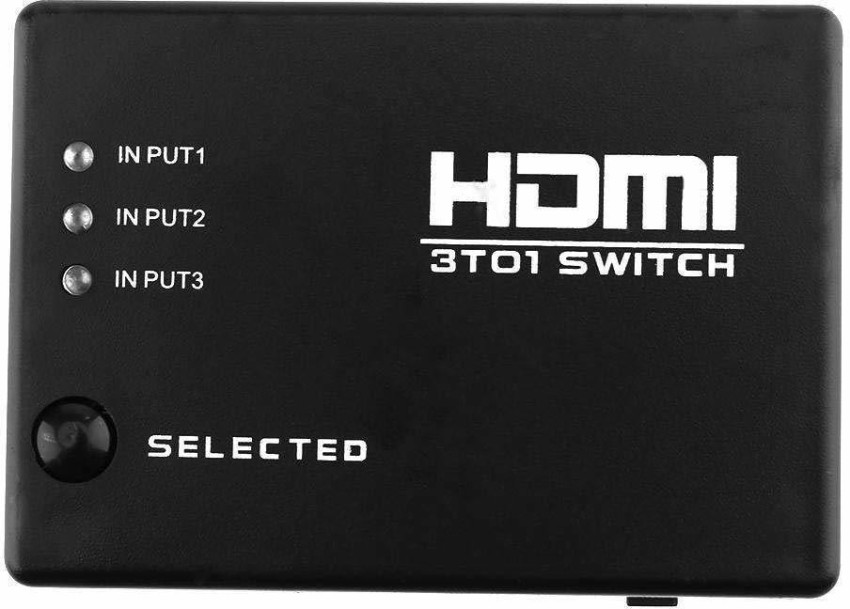 Teratech 3 Port HDMI Multi Display Auto Switch,Switcher,Connector Hub Box  Splitter 1080P HD TV Adapter Cable 3 in 1 Out hdmi switch Media Streaming  Device - Teratech 