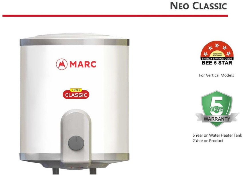 MARC 10 L Storage Water Geyser (Neo Classic, White) Price in India - Buy  MARC 10 L Storage Water Geyser (Neo Classic, White) online at Flipkart.com