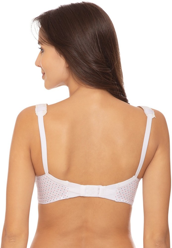 Buy Souminie Women's Cotton Non-Padded Wire Free Full Coverage Bra White at