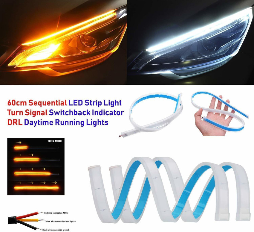 AutoPowerz White Amber Flow LED Sequential Audi Style Daytime