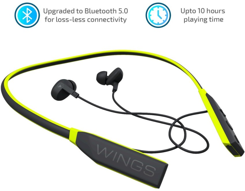 WINGS Glide Neckband with Siri and Google Assistant Bluetooth