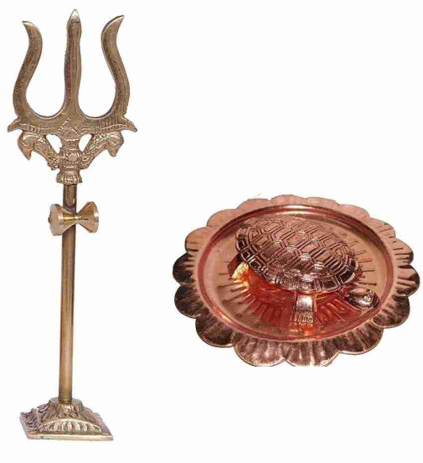 Brass Pooja Thali Set of 5 Pcs, Pooja Plate with 2 Bowl, 1 Glass