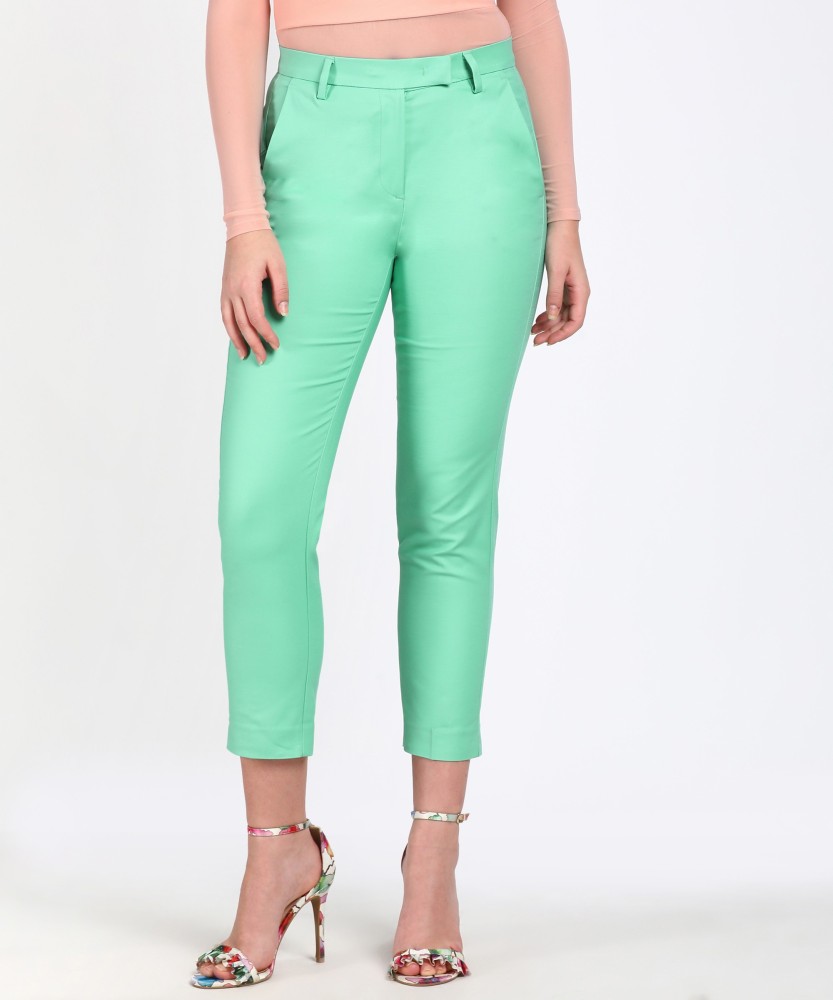 Buy Marks  Spencer Women White  Navy Blue Straight Fit Checked Regular  Trousers online  Looksgudin