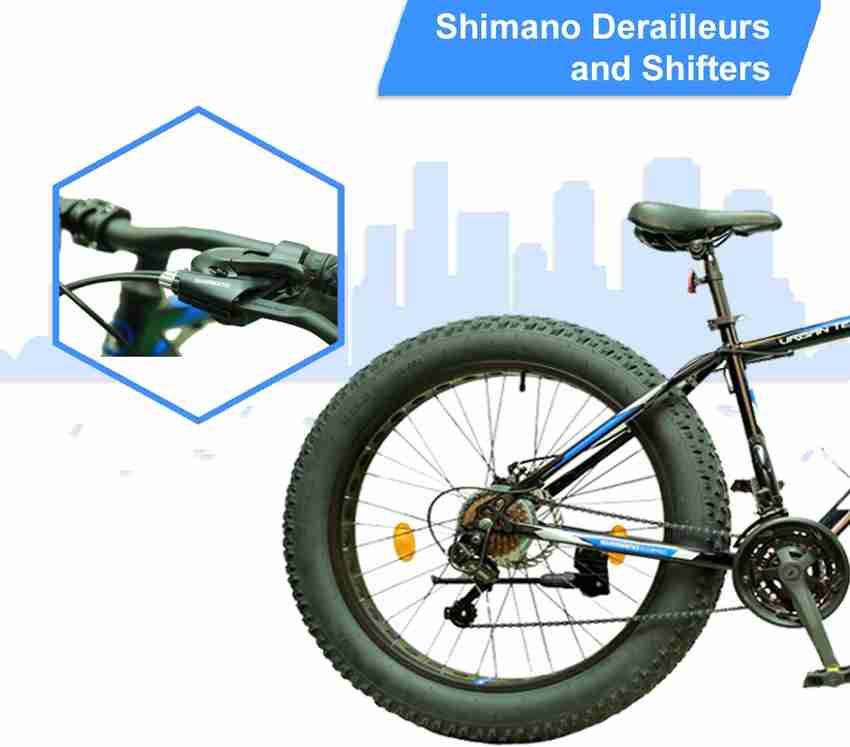 Urban Terrain Beast UT5002FTS26 with 21 Shimano Gear and Installation Services 26 T Fat Tyre Cycle Price in India Buy Urban Terrain Beast UT5002FTS26 with 21 Shimano Gear and Installation Services