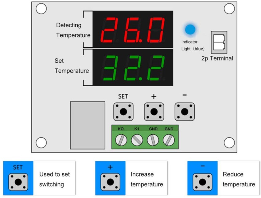 tHemiStO XH-W1219 Dual LED Display Thermostat DC 12V Temperature Controller  Module Sensor Temperature Sensor and Controller Electronic Hobby Kit Price  in India - Buy tHemiStO XH-W1219 Dual LED Display Thermostat DC 12V