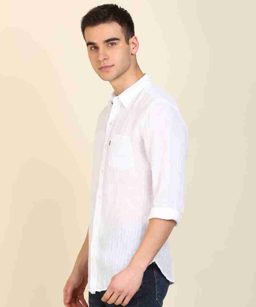 LEVI S Men Striped Casual White Shirt Buy LEVI S Men Striped Casual White Shirt Online at Best Prices in India Flipkart