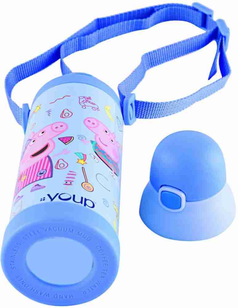 4022-1663: 500ml Peppa Pig Reusable Water Bottle with Flip Straw