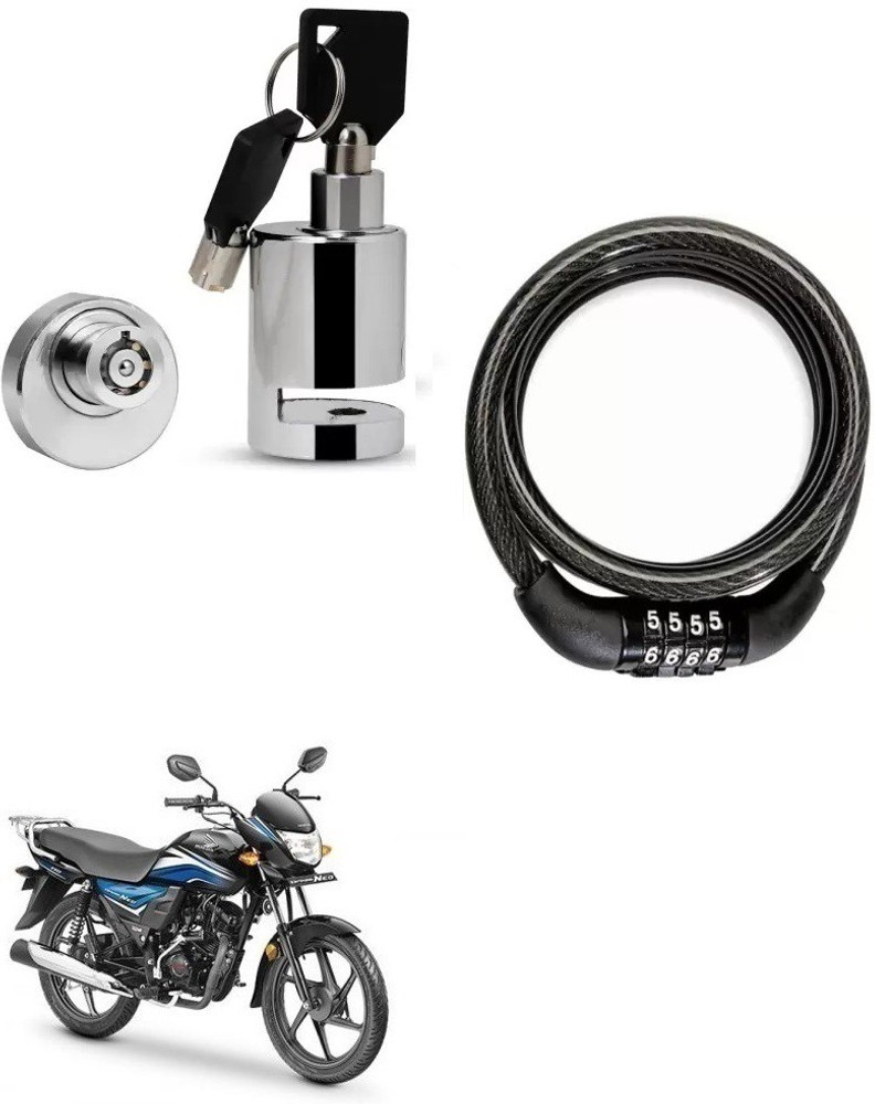 BikerValue Helmet Protection Bike Helmet Lock with Bike Disc Brake Lock with Keys for Honda Dream Neo Combo Price in India Buy BikerValue Helmet Protection Bike Helmet Lock with Bike Disc