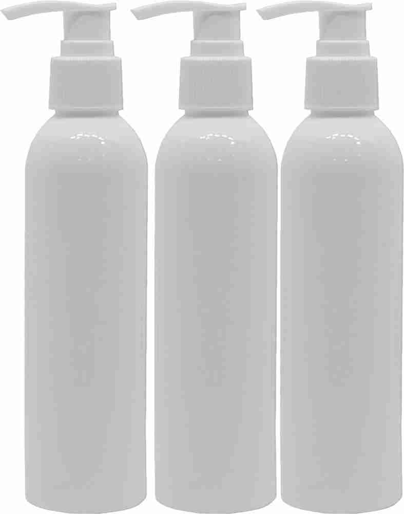 Empty soap shop pump bottles