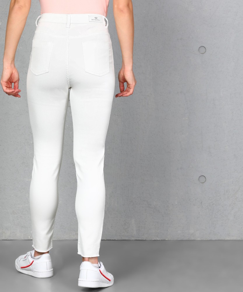 White jeans for outlet ladies flipkart