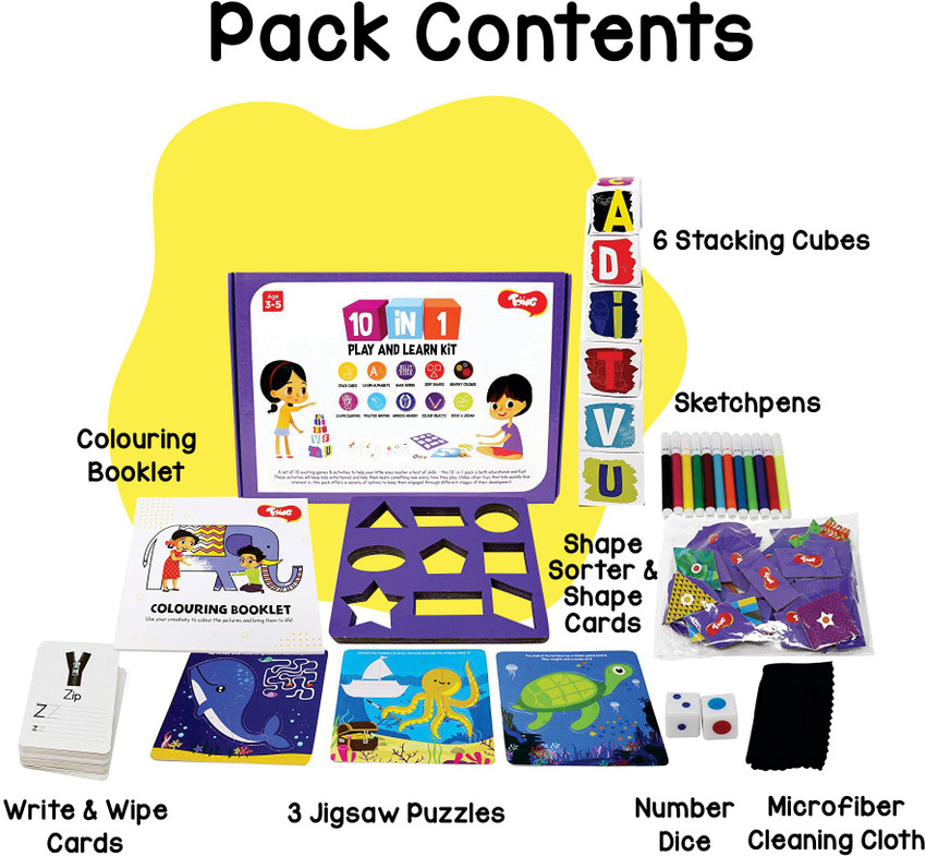 Toiing 10 in 1 Play and Learn Kit 10 Educational Games
