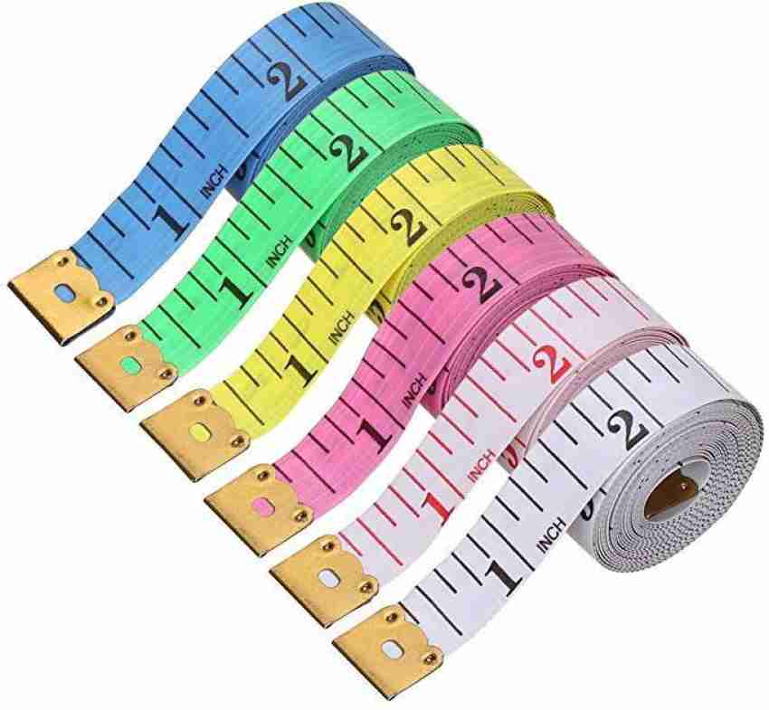 6pcs Soft Tape Measure 150cm/60 Inch & Metric Rulers 13mm Width