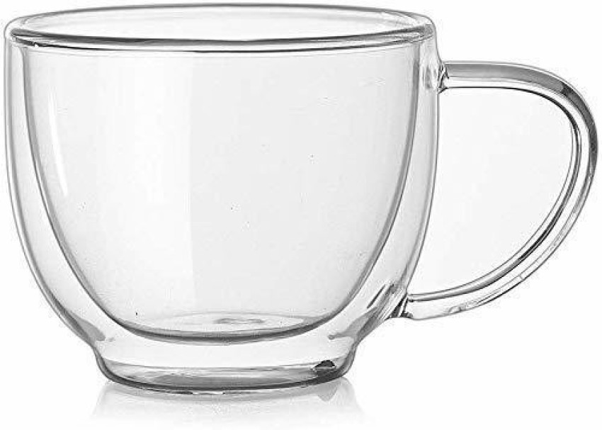 Klever Kitchen Double Wall Insulated Glass Cup Heat-Resistant for