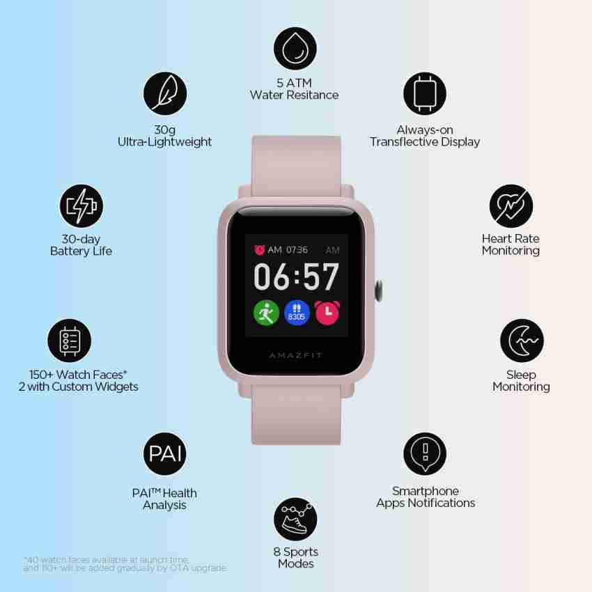 Amazfit Bip S Lite Smartwatch Fitness Watch (Charcoal Black) 