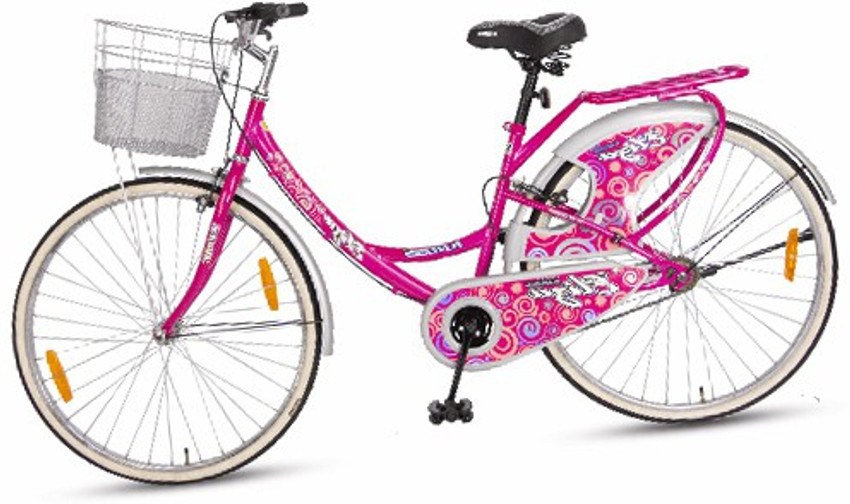 Kross Eliza 26T Pink Bicycle with Basket Carrier Women Girls