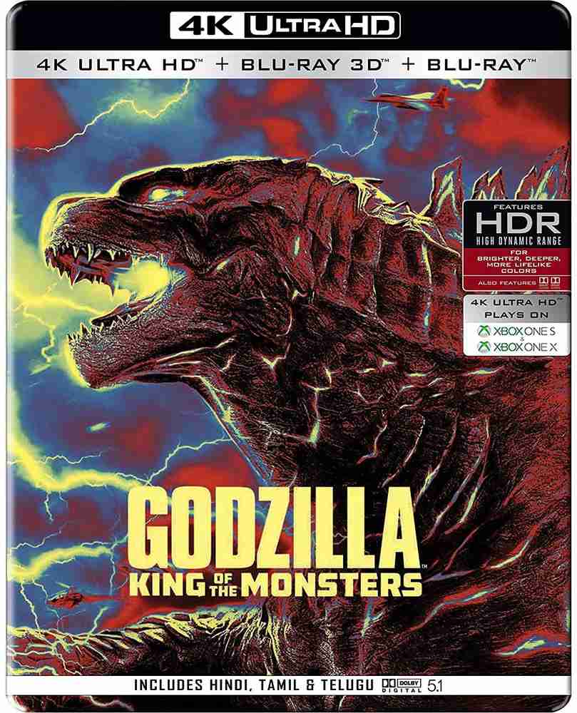 Godzilla King of the Monsters Steelbook 4K UHD Blu ray 3D
